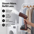 Bliss & Beyond 1780W Handheld Garment Steamer with 3 Steam Levels & 325ml Tank