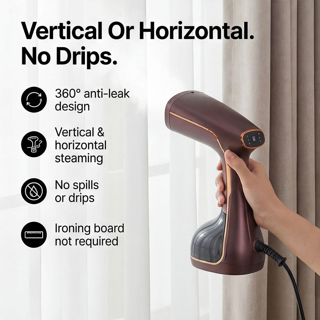 Bliss & Beyond 1780W Handheld Garment Steamer with 3 Steam Levels & 325ml Tank