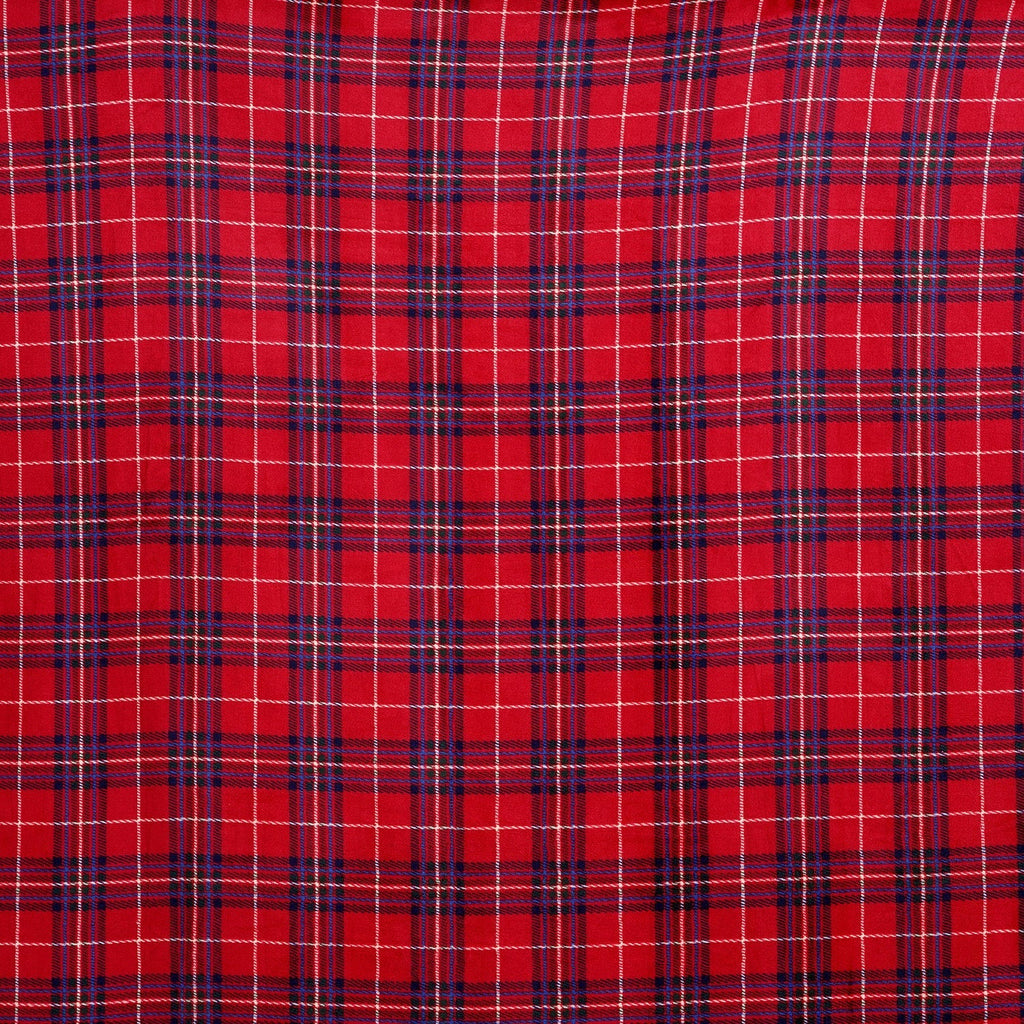 Bliss & Beyond check print flannel & sherpa double layer heavyweight blanket