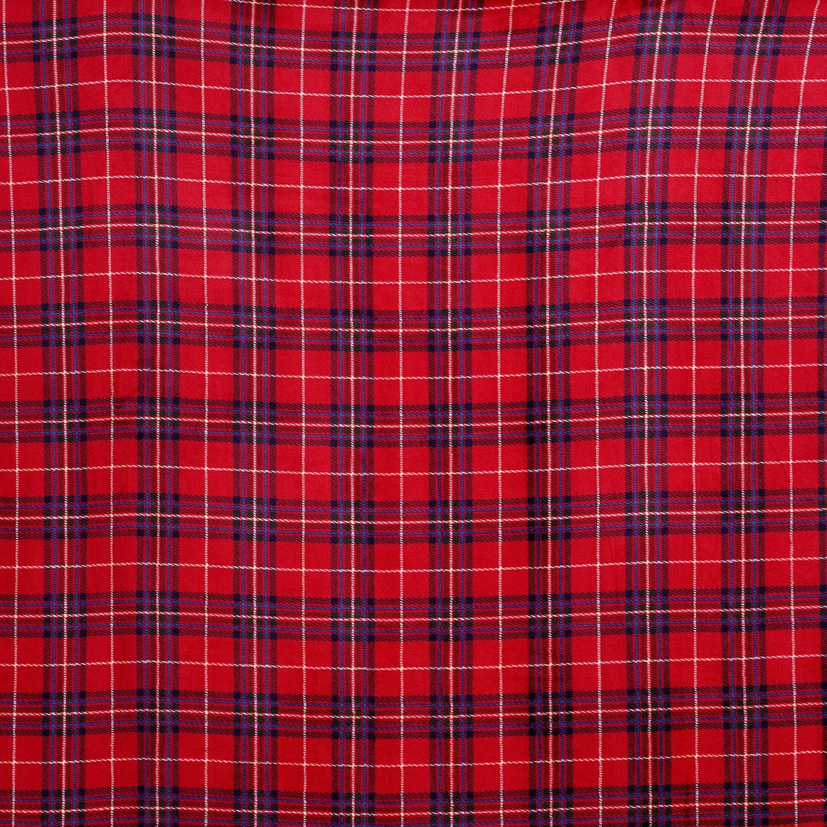 Bliss & Beyond check print flannel & sherpa double layer heavyweight blanket