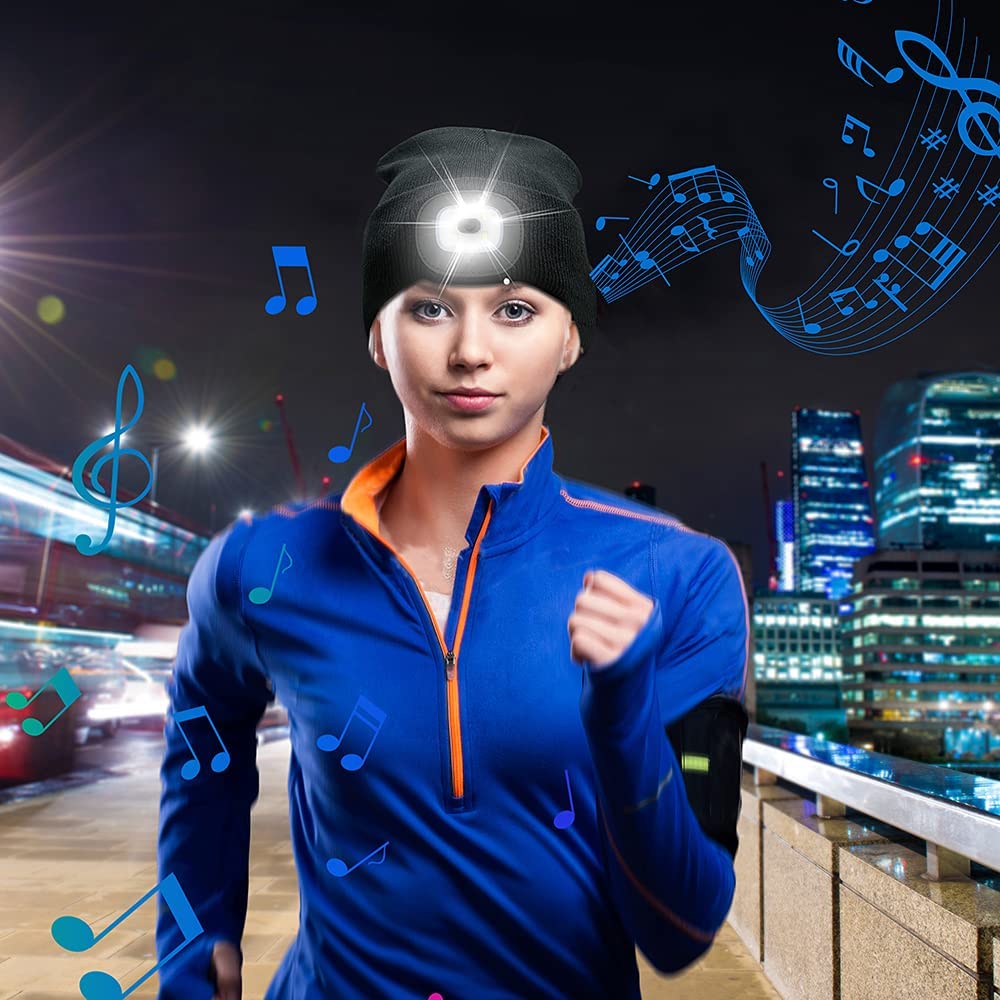 Boneroshop | Bluetooth Beanie Hat Light Wireless Headphones