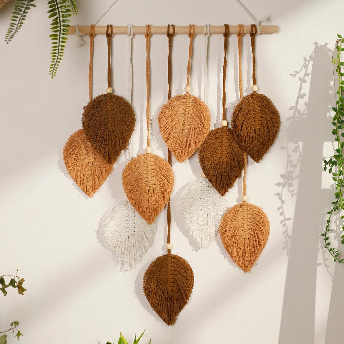 Boho Macramé Leaf Tapestry