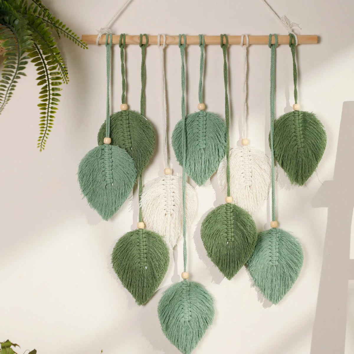 Boho Macramé Leaf Tapestry