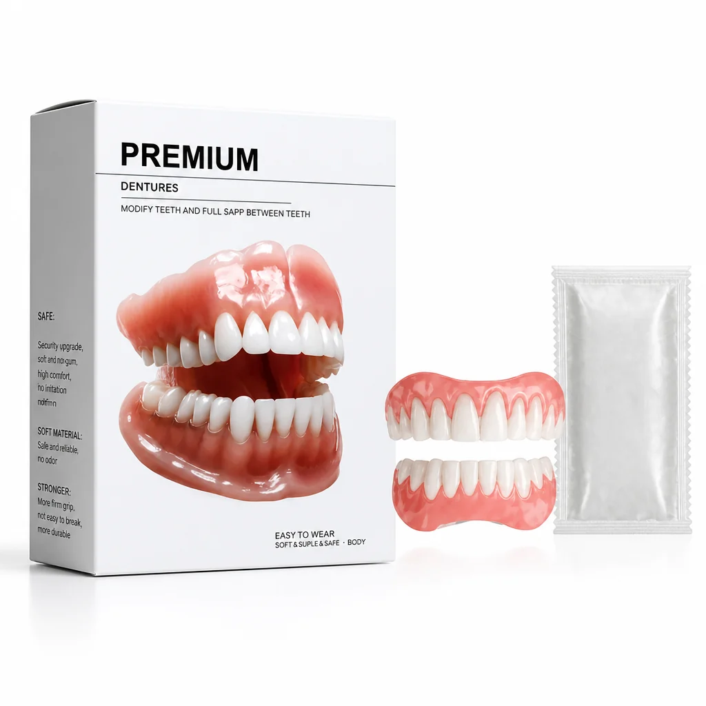 Boil-and-Bite Medical-Grade Denture Set (Upper & Lower)