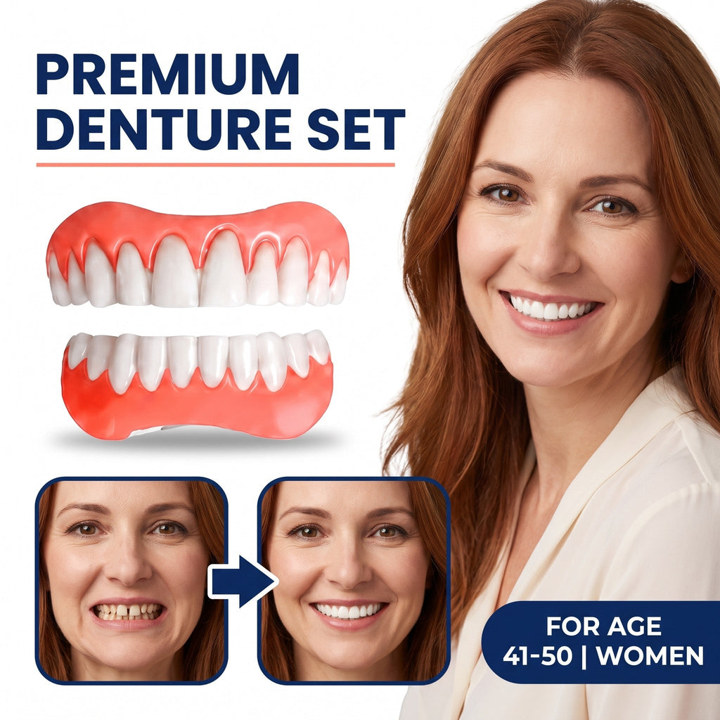 Boil-and-Bite Medical-Grade Denture Set (Upper & Lower)