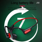 Bone Conduction Headphones – Bluetooth 5.3, IP56 Waterproof, Perfect for Running & Sports