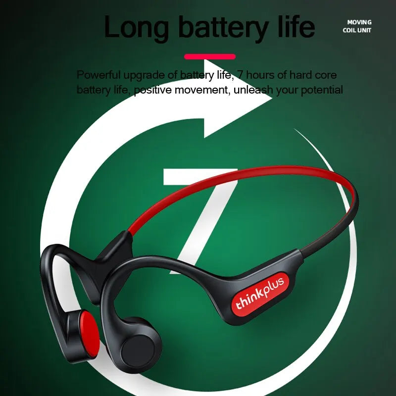 Bone Conduction Headphones – Bluetooth 5.3, IP56 Waterproof, Perfect for Running & Sports
