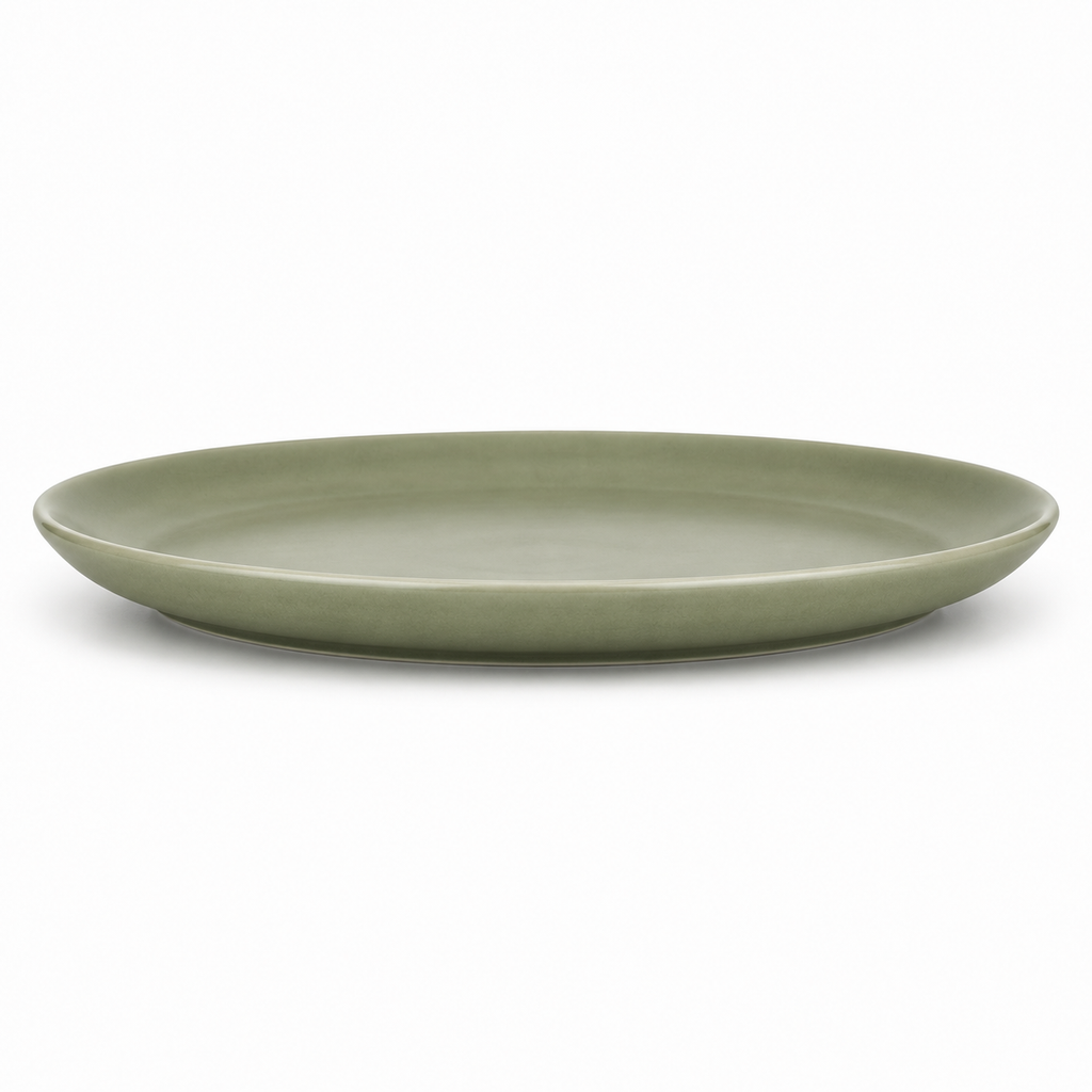 Boneroshop Sage Green Ceramic Dinner Plate – Elegant Modern Tableware