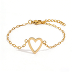 Bracelet Adjustable Heart Chain Matching Couple Jewellery