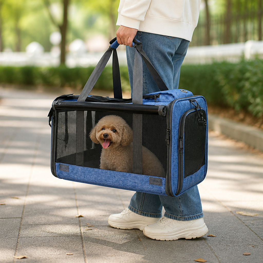 Breathable Mesh & Foldable Airline-Approved Travel Carrier