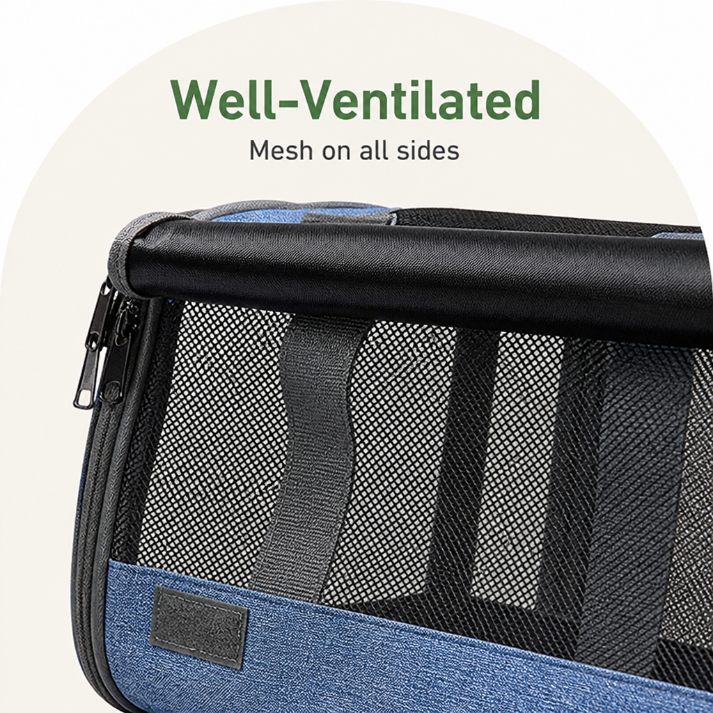 Breathable Mesh & Foldable Airline-Approved Travel Carrier