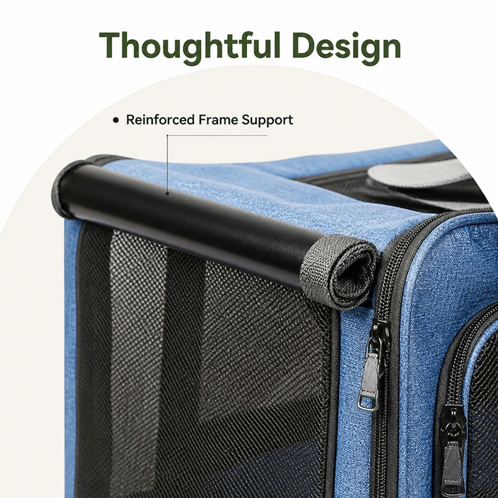 Breathable Mesh & Foldable Airline-Approved Travel Carrier