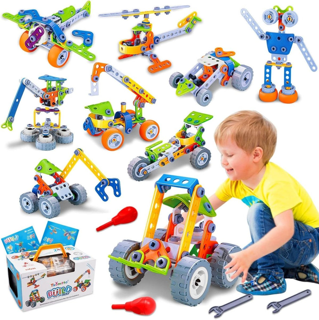 Buildbuddy Construction Set – Colourful Building Blocks for Kids – Promote Creativity and Motor Skills