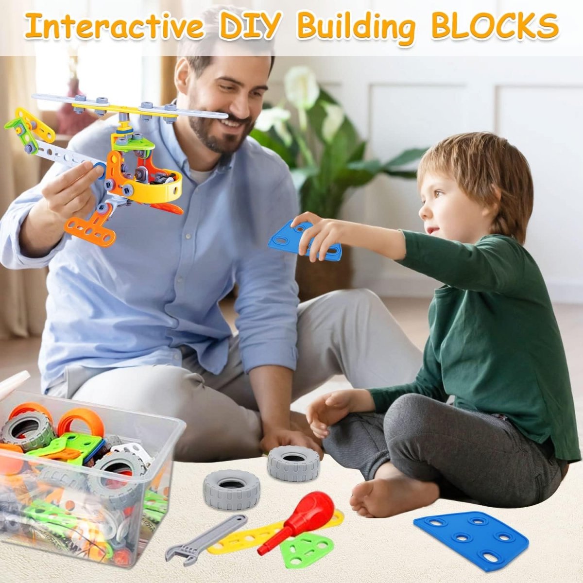 Buildbuddy Construction Set – Colourful Building Blocks for Kids – Promote Creativity and Motor Skills