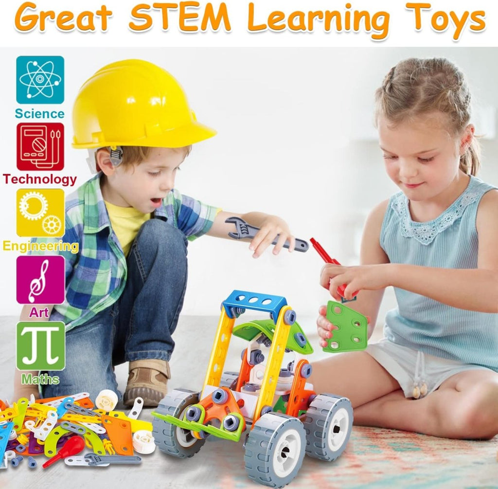 Buildbuddy Construction Set – Colourful Building Blocks for Kids – Promote Creativity and Motor Skills
