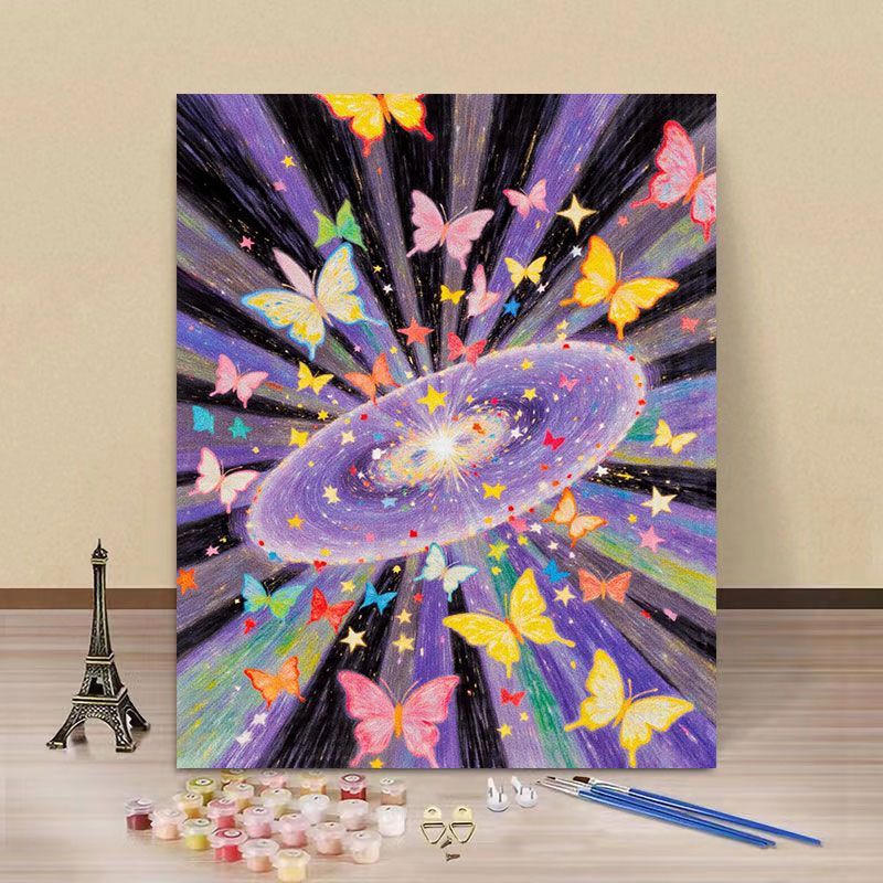 Butterfly-Themed Paint by Numbers Canvas Art Kit