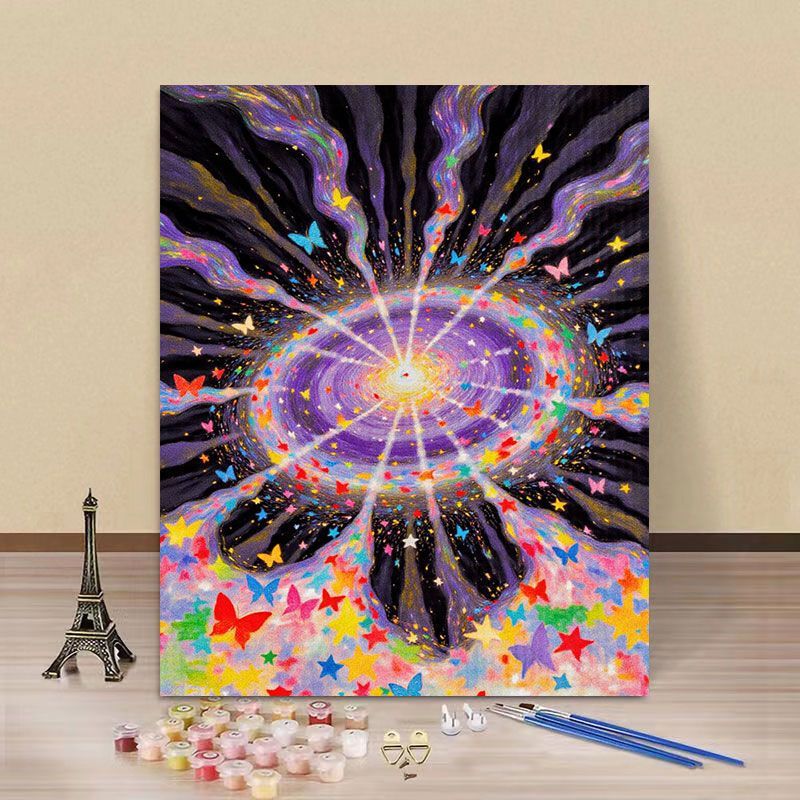Butterfly-Themed Paint by Numbers Canvas Art Kit