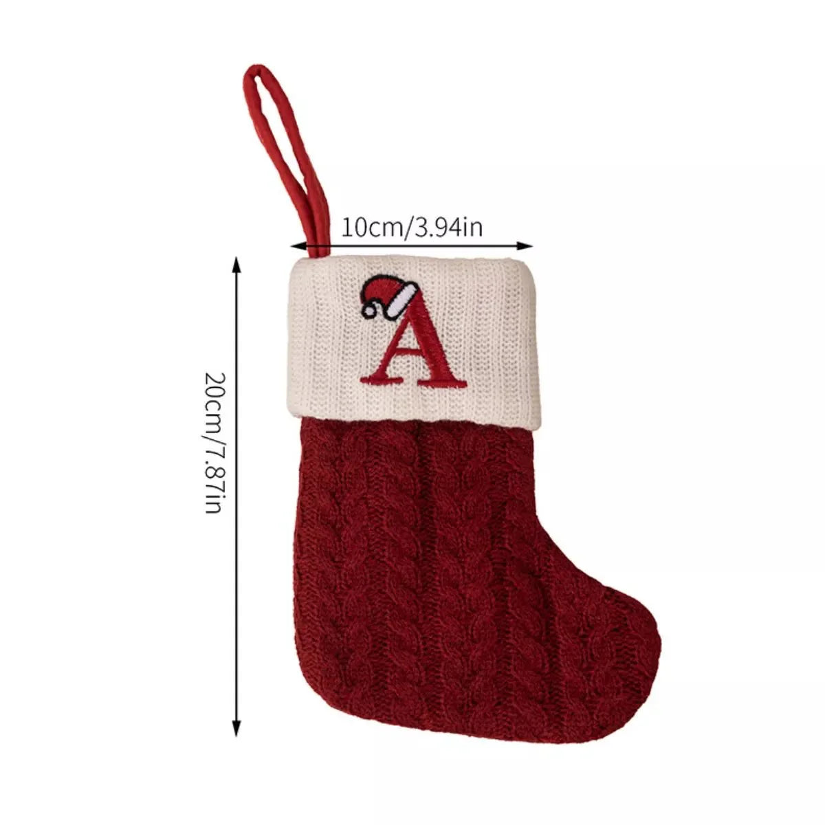 Cable-knit contrast Christmas stockings