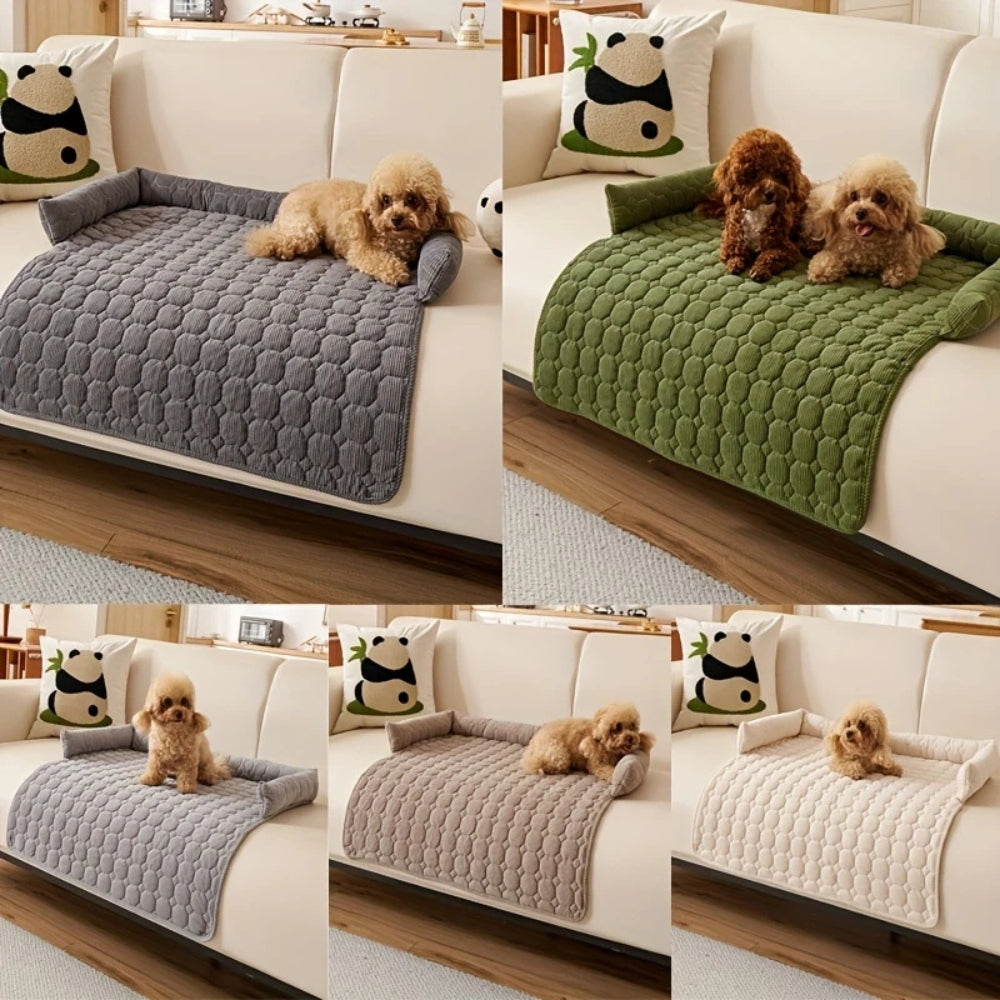 Canine Non-Slip Bolster Pet Quilted Bed