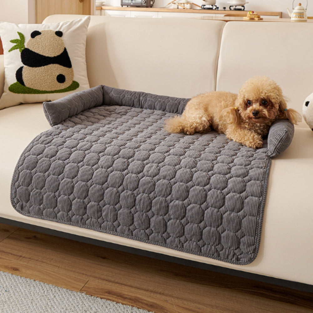 Canine Non-Slip Bolster Pet Quilted Bed