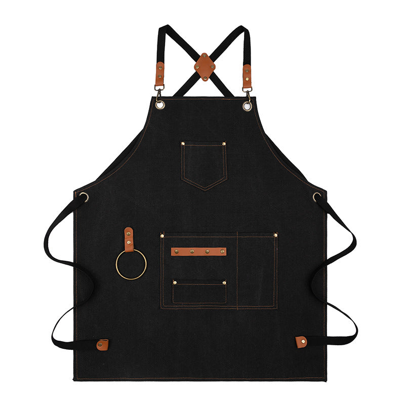 Canvas Sleeveless Apron – Waterproof & Oil-Proof Cotton Canvas