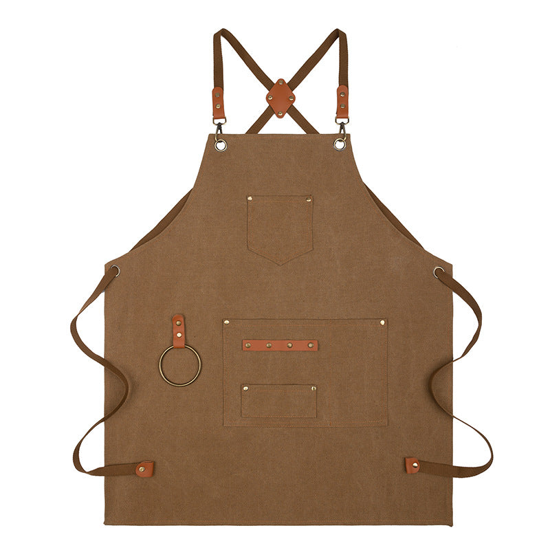 Canvas Sleeveless Apron – Waterproof & Oil-Proof Cotton Canvas