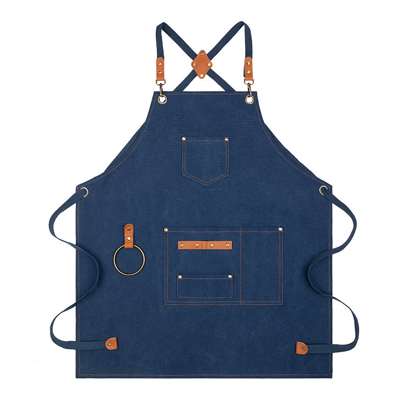Canvas Sleeveless Apron – Waterproof & Oil-Proof Cotton Canvas