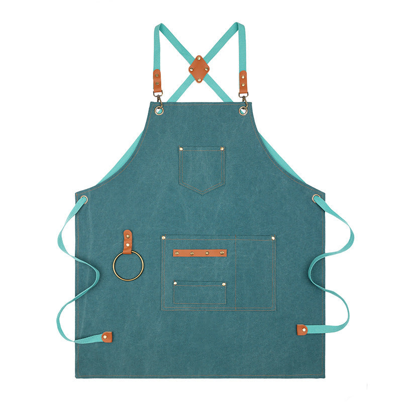 Canvas Sleeveless Apron – Waterproof & Oil-Proof Cotton Canvas