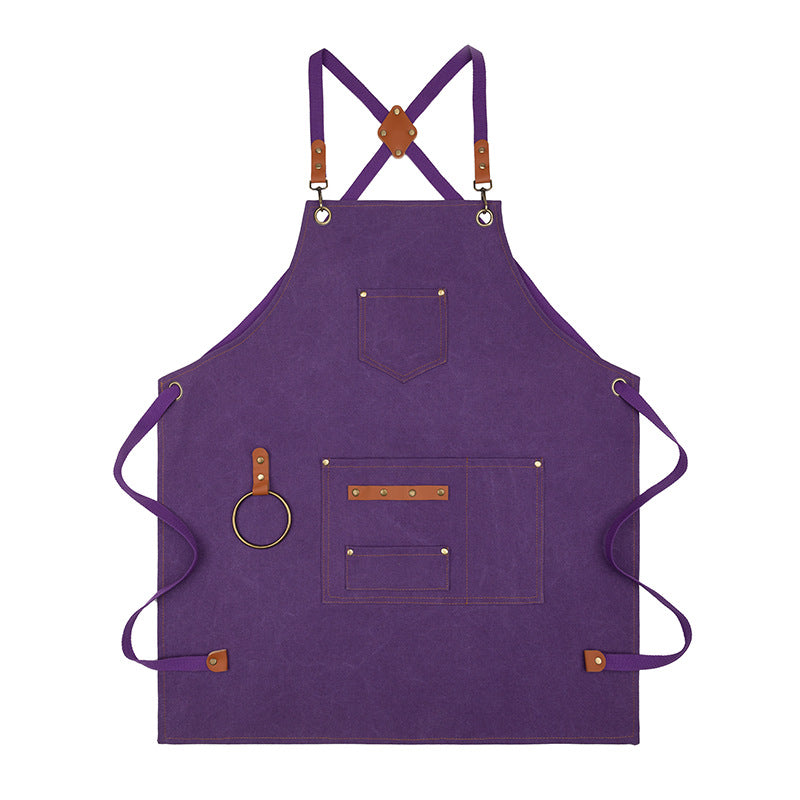 Canvas Sleeveless Apron – Waterproof & Oil-Proof Cotton Canvas