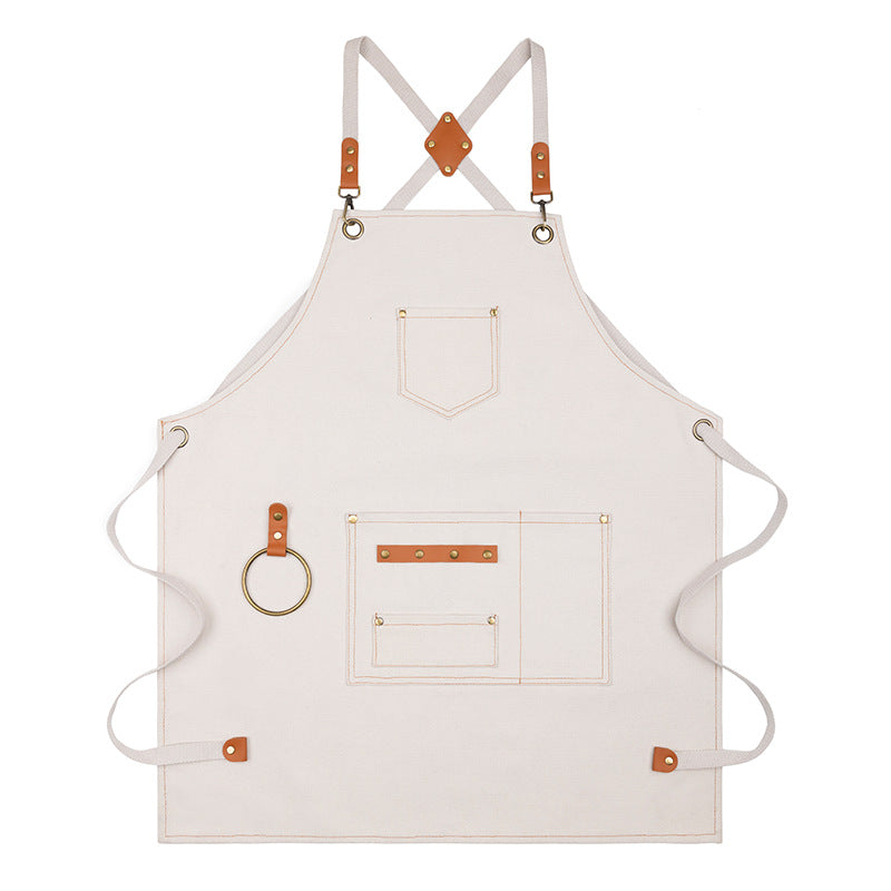 Canvas Sleeveless Apron – Waterproof & Oil-Proof Cotton Canvas