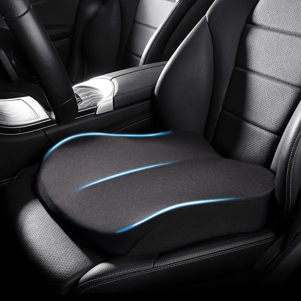 Car Cushion Height Increase – Ergonomic Seat Booster Cushion with Memory Foam | Boneroshop