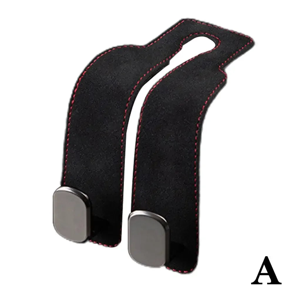 Car Headrest Organiser Leather Hook with Phone Holder