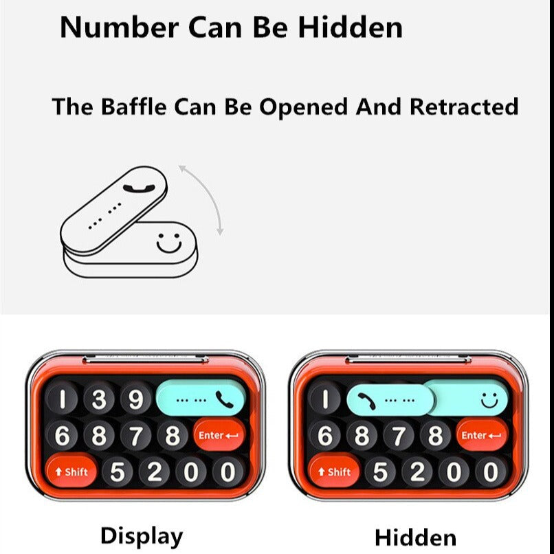 Car parking phone number display keyboard