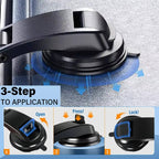 Car Tablet Mount, Dashboard Suction Holder, 360° Rotating Adjustable Arm