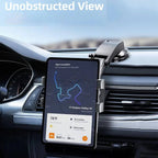 Car Tablet Mount, Dashboard Suction Holder, 360° Rotating Adjustable Arm