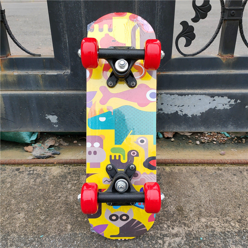 Cartoon-themed mini skateboard