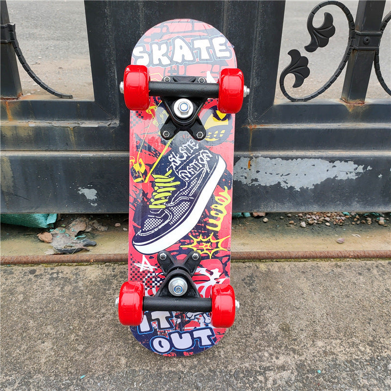 Cartoon-themed mini skateboard
