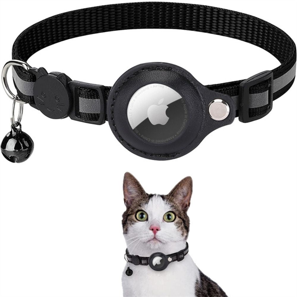 Cat Collar with GPS Tracker Holder, Reflective, Safety Release Buckle