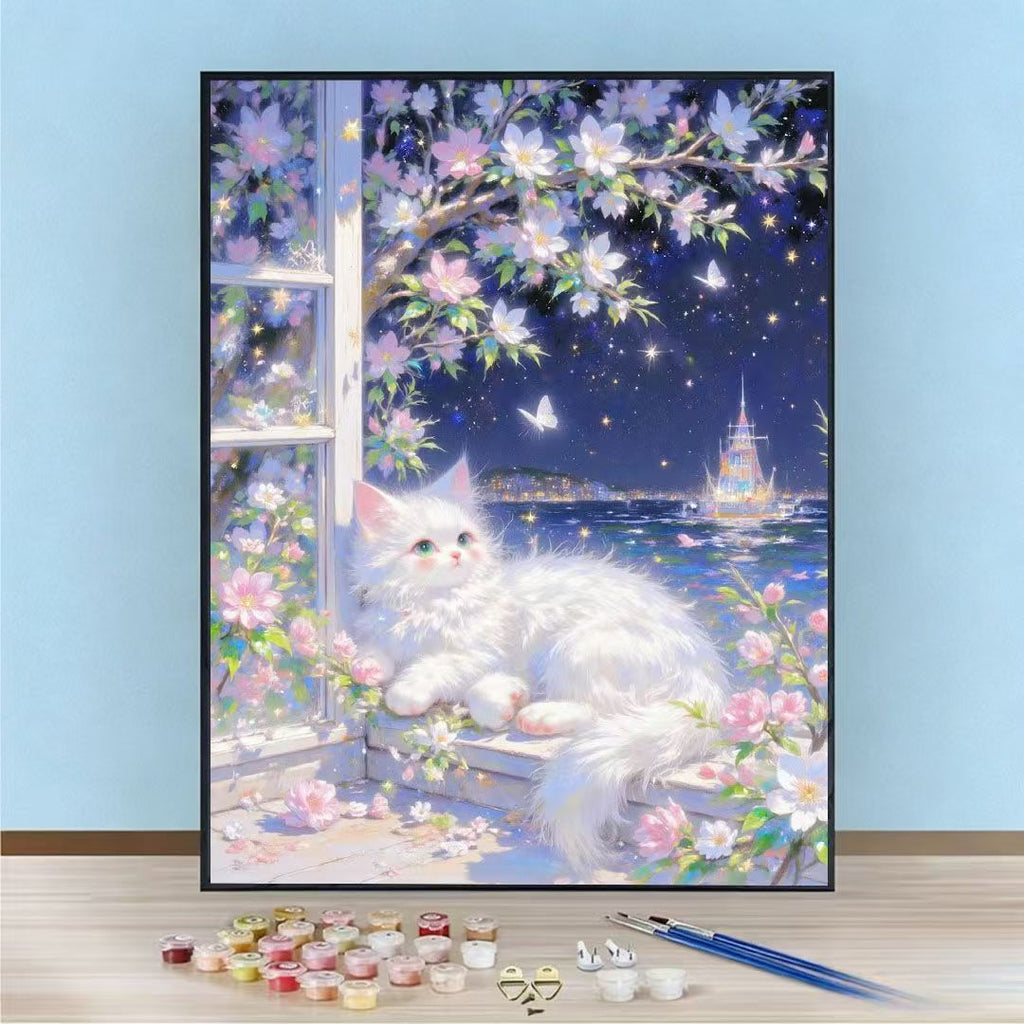 Cat-Themed Paint by Numbers Art Kit