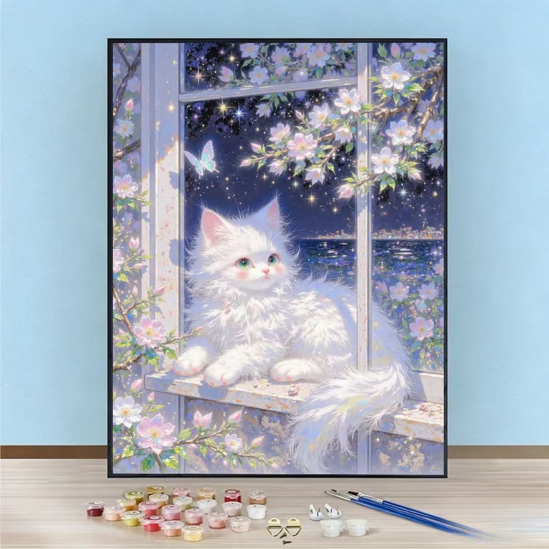 Cat-Themed Paint by Numbers Art Kit