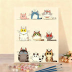 Cat-Themed Paint by Numbers Canvas Art Kit