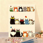 Cat-Themed Paint by Numbers Canvas Art Kit
