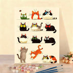 Cat-Themed Paint by Numbers Canvas Art Kit