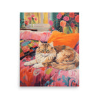 Cat under the sofa art print