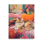 Cat under the sofa art print