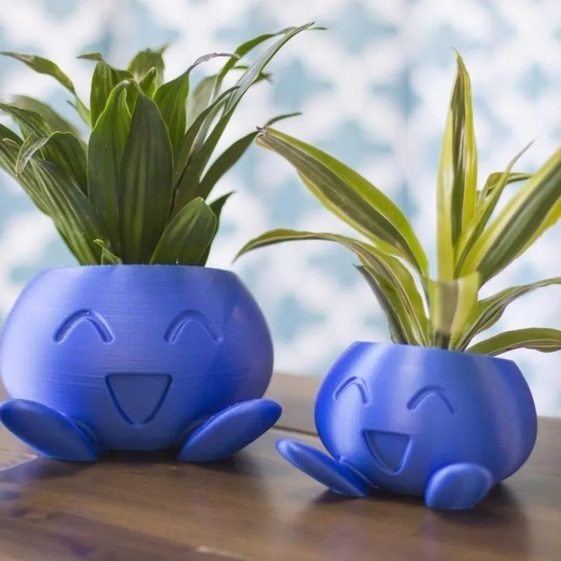 Ceramic Plant Pot with Face for Small Plants
