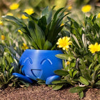 Ceramic Plant Pot with Face for Small Plants