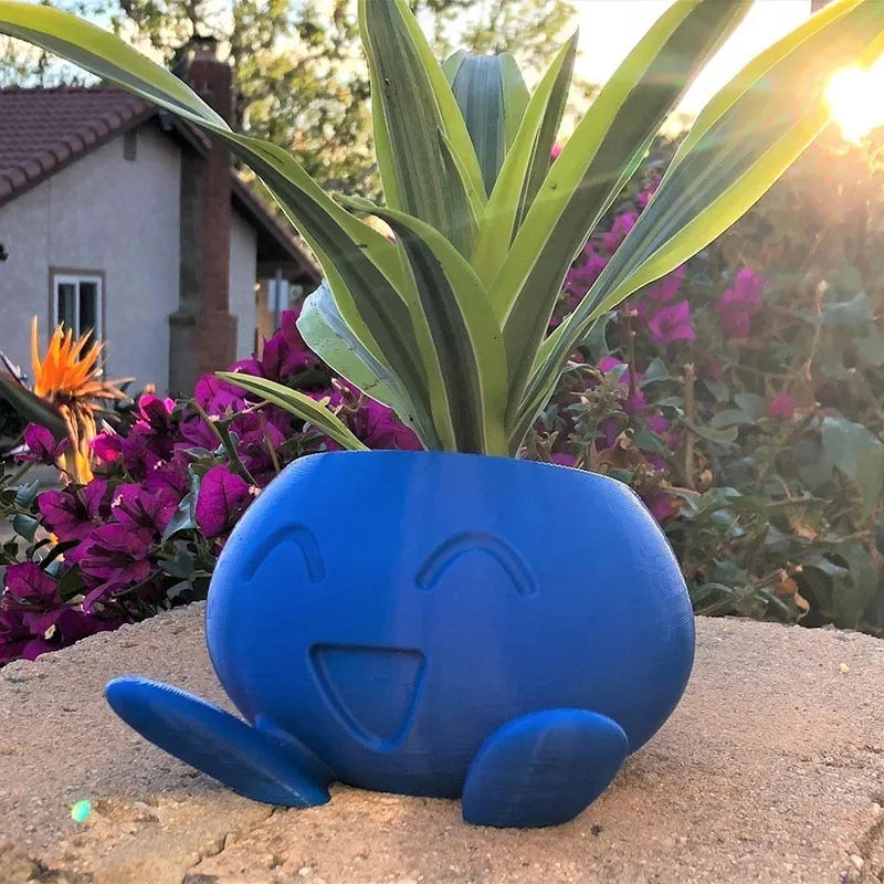 Ceramic Plant Pot with Face for Small Plants