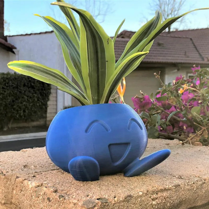 Ceramic Plant Pot with Face for Small Plants