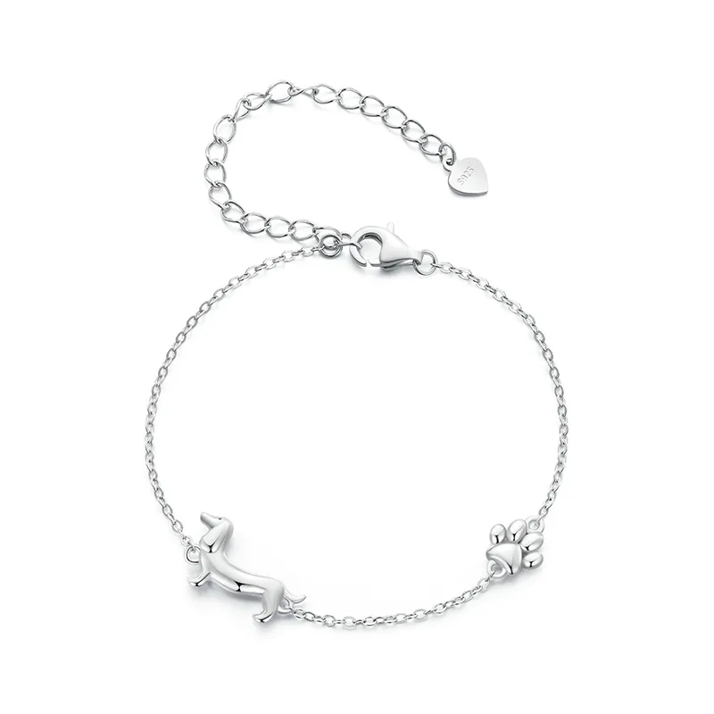 Charming Dachshund Pendant Bracelet